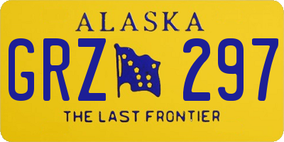 AK license plate GRZ297