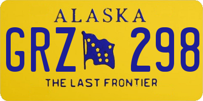 AK license plate GRZ298