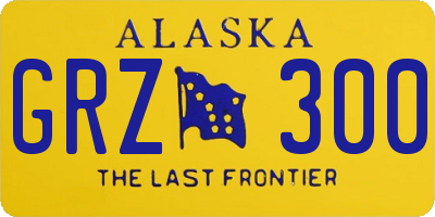 AK license plate GRZ300