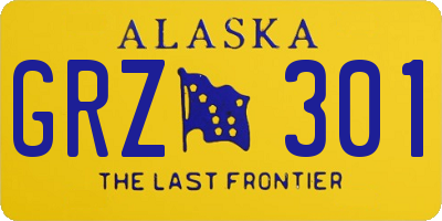 AK license plate GRZ301