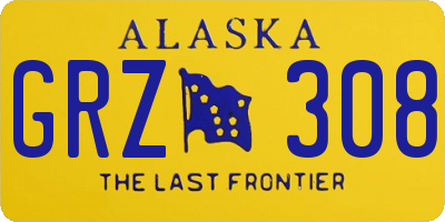 AK license plate GRZ308