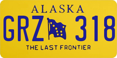 AK license plate GRZ318