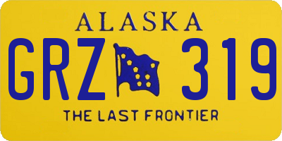 AK license plate GRZ319