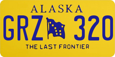 AK license plate GRZ320