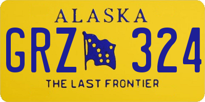 AK license plate GRZ324