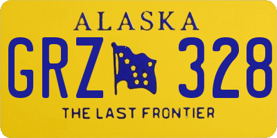 AK license plate GRZ328