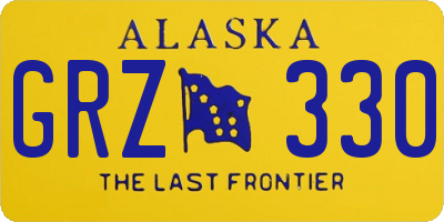 AK license plate GRZ330
