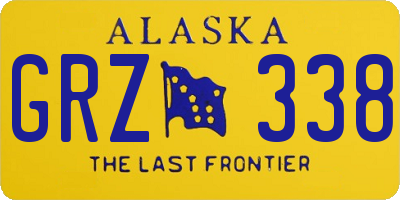 AK license plate GRZ338