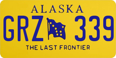 AK license plate GRZ339