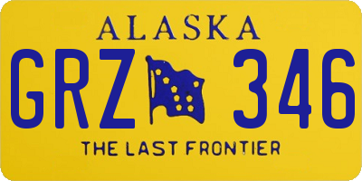 AK license plate GRZ346