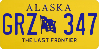 AK license plate GRZ347