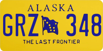 AK license plate GRZ348