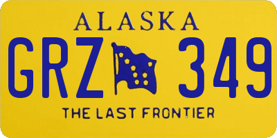 AK license plate GRZ349