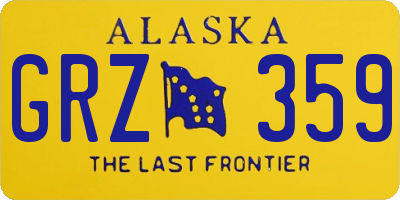 AK license plate GRZ359