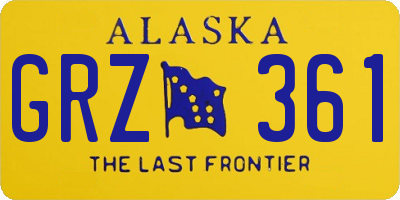 AK license plate GRZ361