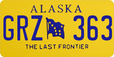 AK license plate GRZ363