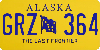 AK license plate GRZ364