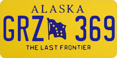 AK license plate GRZ369