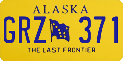AK license plate GRZ371