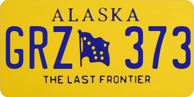 AK license plate GRZ373
