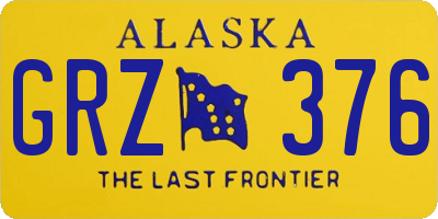 AK license plate GRZ376