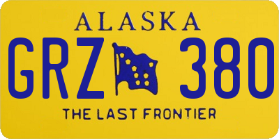 AK license plate GRZ380