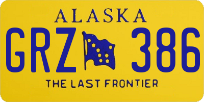 AK license plate GRZ386