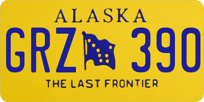 AK license plate GRZ390
