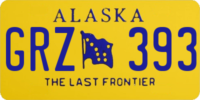 AK license plate GRZ393