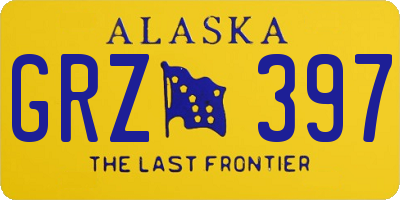 AK license plate GRZ397