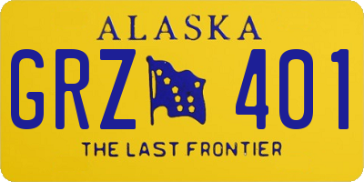 AK license plate GRZ401