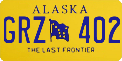 AK license plate GRZ402