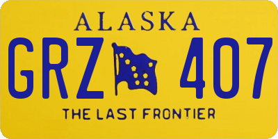 AK license plate GRZ407