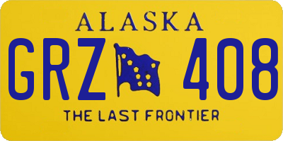 AK license plate GRZ408