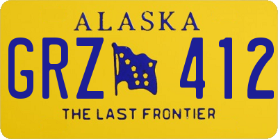 AK license plate GRZ412