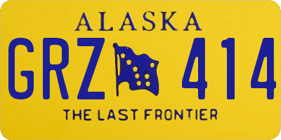 AK license plate GRZ414