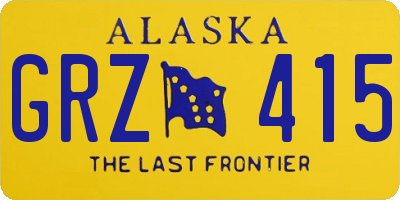 AK license plate GRZ415