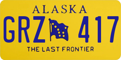 AK license plate GRZ417