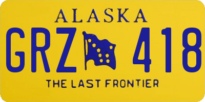 AK license plate GRZ418