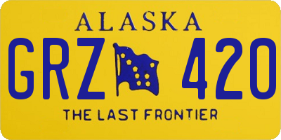 AK license plate GRZ420