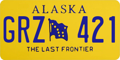 AK license plate GRZ421