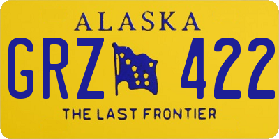 AK license plate GRZ422