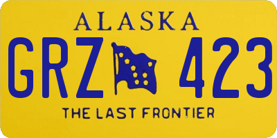 AK license plate GRZ423