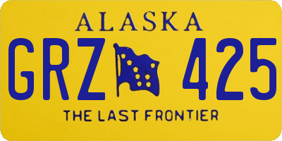 AK license plate GRZ425