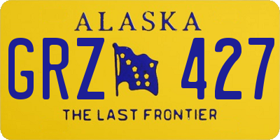 AK license plate GRZ427