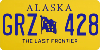 AK license plate GRZ428