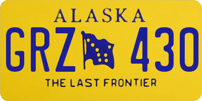 AK license plate GRZ430