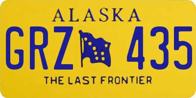 AK license plate GRZ435