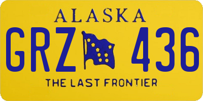AK license plate GRZ436
