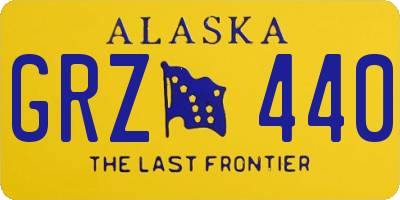 AK license plate GRZ440